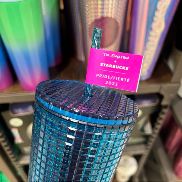 Starbucks Tim Singleton Pride Cup Rainbow Grid Cold Tumbler 24oz Venti New 2023 - Picture 11 of 12